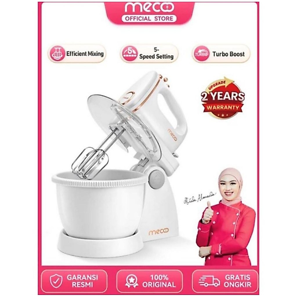 Mecoo Stand Mixer 5 Kecepatan Low Watt 170Watt