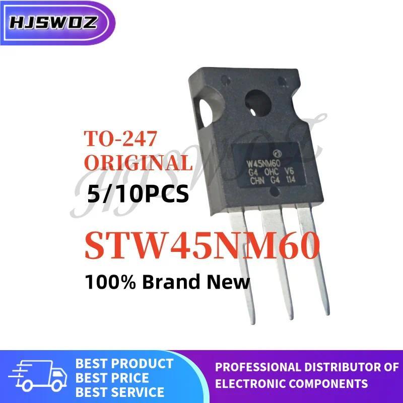5-10 Buah Transistor Efek Medan MOSFET STW45NM60 STW 45NM60 TO-247 45A 600V Asli Baru Dalam Stok