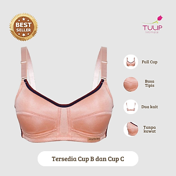 Tulip by Christine Everyday Bra - Peach - CBR-2125