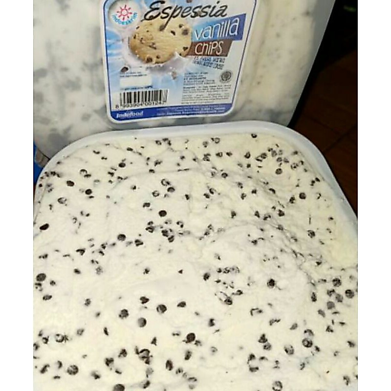 Indoeskrim vanilla chip 8 liter