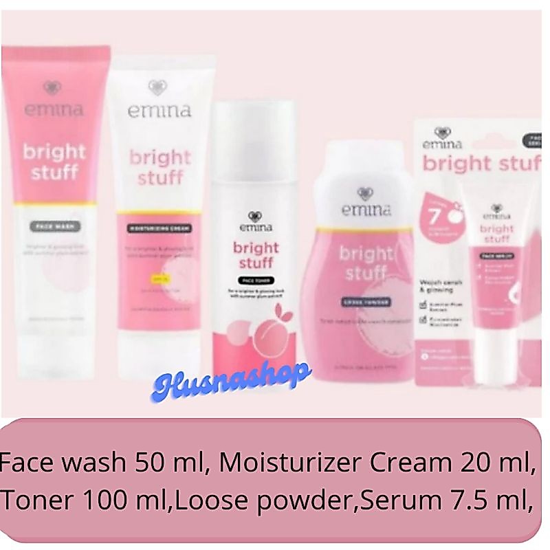 Paket Lengkap Ekonomis Emina satu 1 Paket Bright Stuff /Emina Skincare