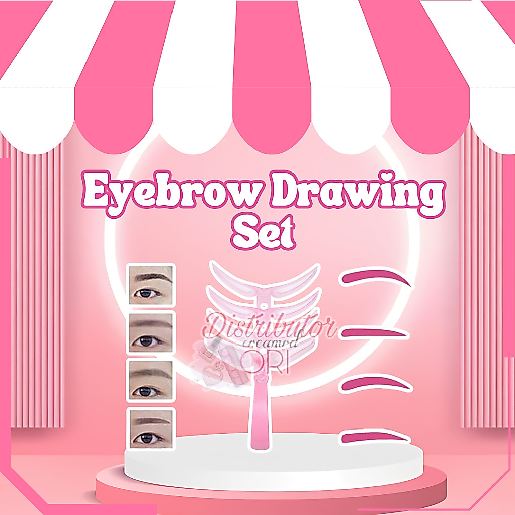 Cetakan Alis isi 4 / Eyebrow Drawing Set