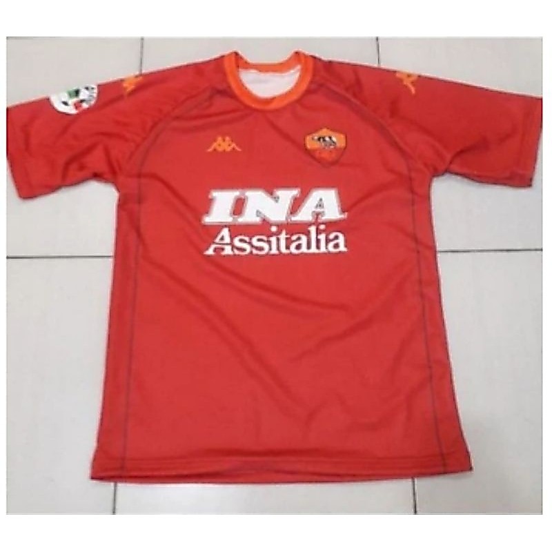 Retro Jersey As Roma 2000 home - Full Printing Free Name Set bebas
