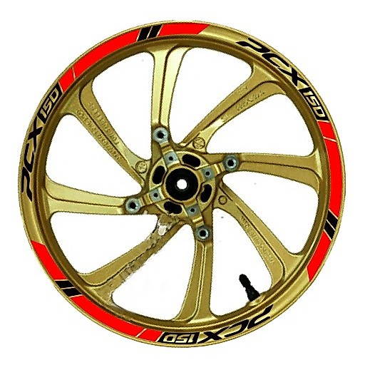 STIKER VELG PCX 150 VELG GOLD NEW DESIGN ZFSTIKER