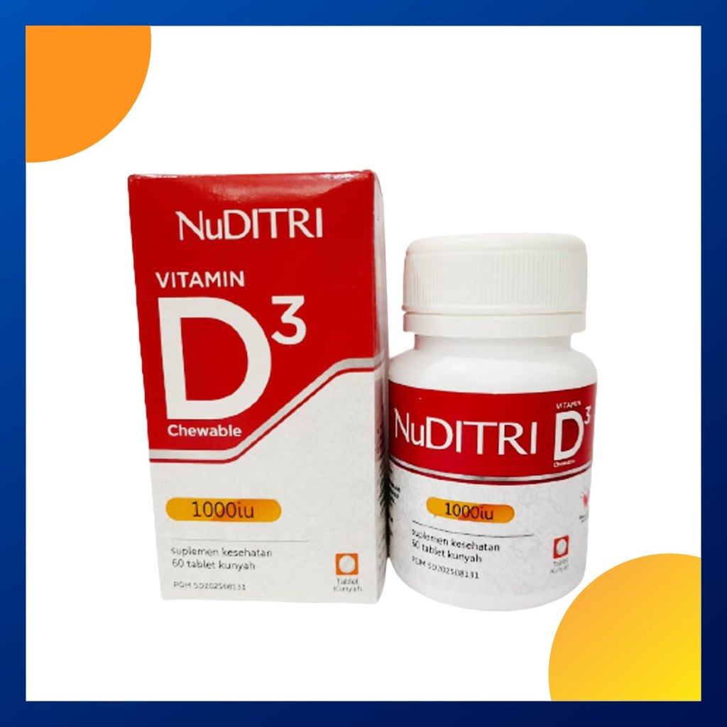Nuditri Vitamin D3 1000 Iu Botol 60 Tablet