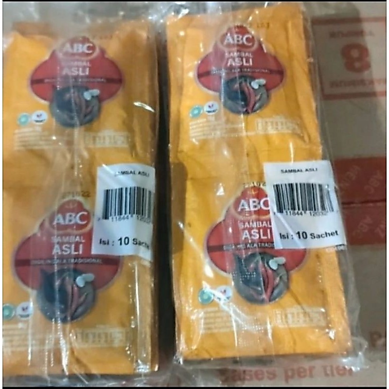 saos ABC renceng pedas asli 15gr 1 renceng (10 pcs)