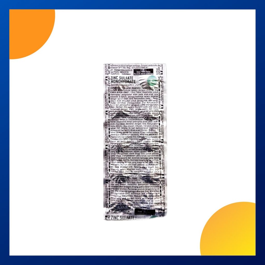 Zinc Sulfate Promed 20 Mg Strip 10 Tablet