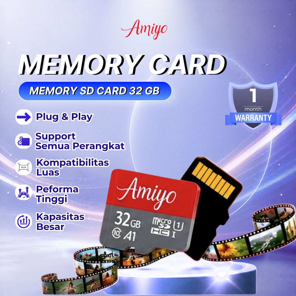 Kartu Memori SD 64GB 32GB untuk HP Kamera CCTV Alat Penyimpanan Data