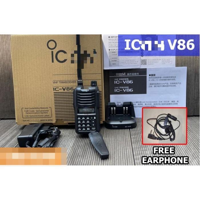 [LM] HT radio IC V86 walkie talkie ic v 86 - 7 watt + Free Headset Earset handy talky vhf NEW HT V86
