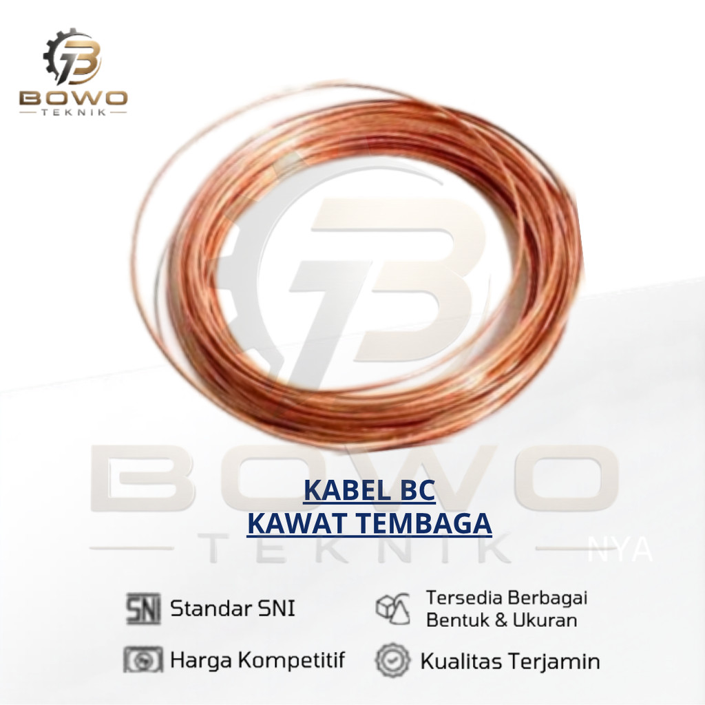 Kabel BC 6mm Kawat Tembaga Grounding 6mm Anti Petir Per Meter