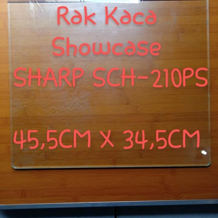 rak kaca showcase/lemari pendingin sharp sch-210ps - TEBAL 8MM