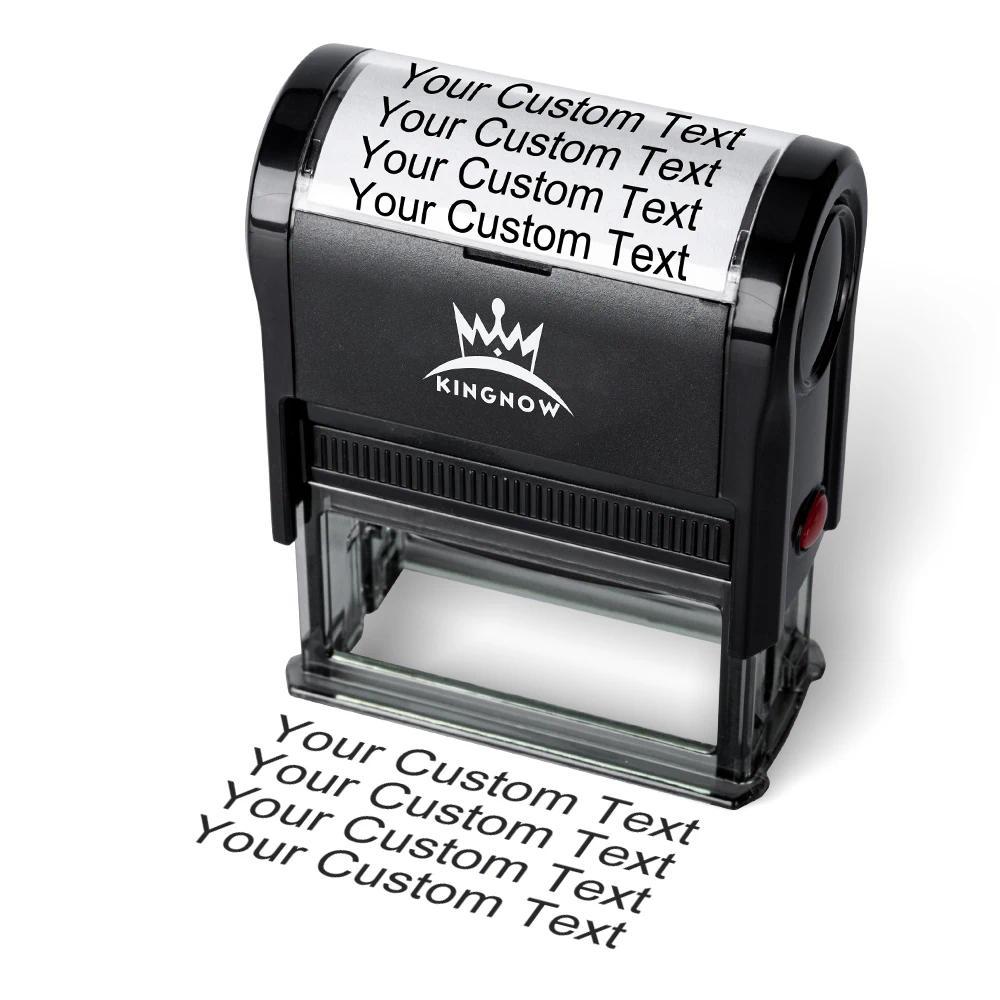 Custom Logo Self-Inking Stamp Personalized Rubber Stamp Office Company Book Seal Business Return Add