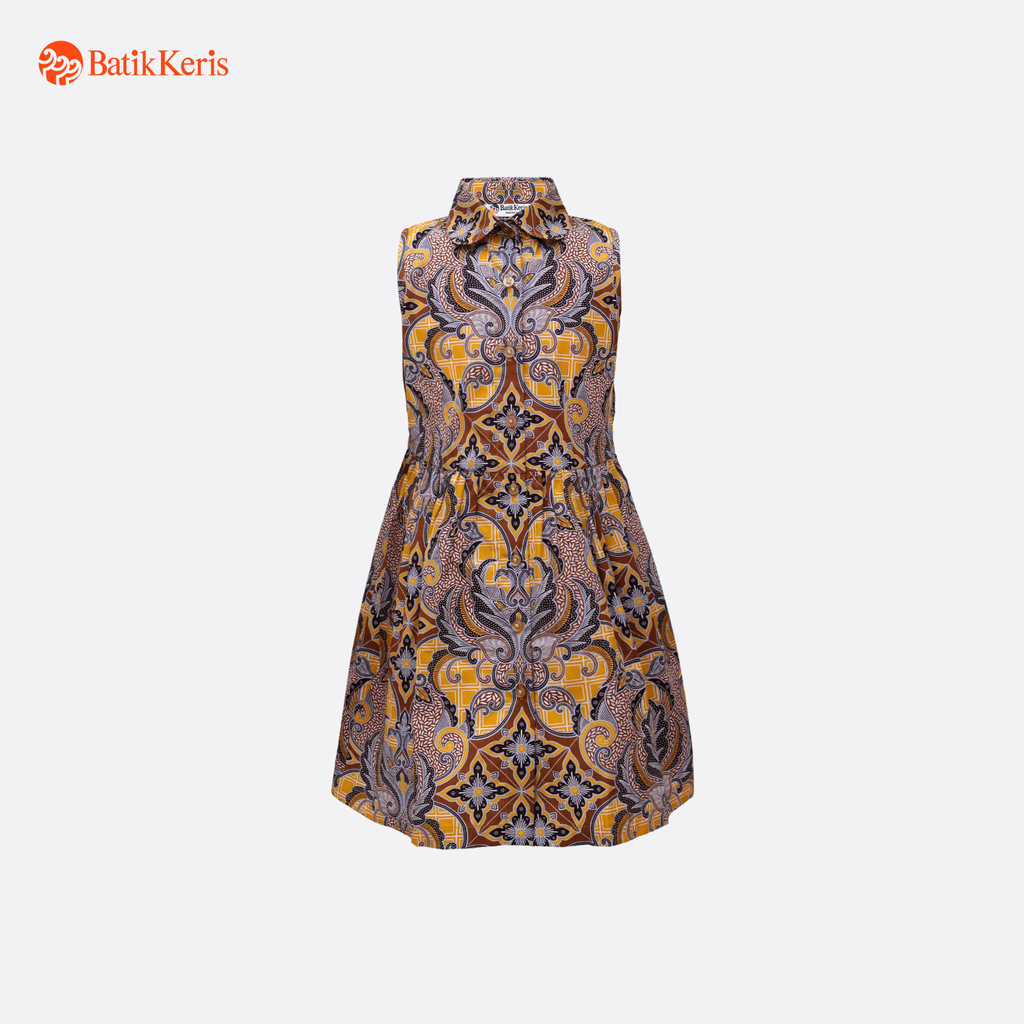 Batik Keris Dress Anak Batik YCS Motif Keris Luhur Prasetyo