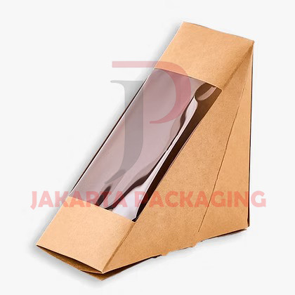 BOX SANDWICH KRAFT / SANDWICH BOX / KEMASAN SANDWICH SEGITIGA