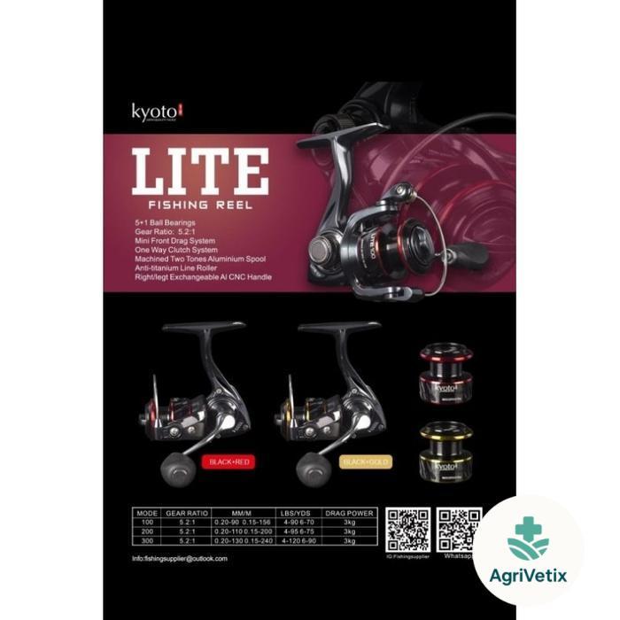 Kyoto Mini Reel Kyoto Lite 200 6 Ball Bearing Tegek Pancing Spool Al CNC Handle Gear Ratio 5.2:1 Ant