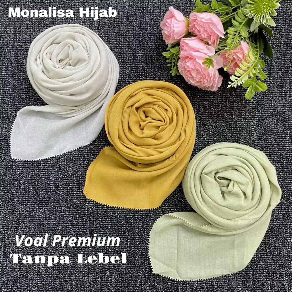 Jilbab Voal Premium Lacercut Tanpa Label | Voal Lc Tanpa label part 2