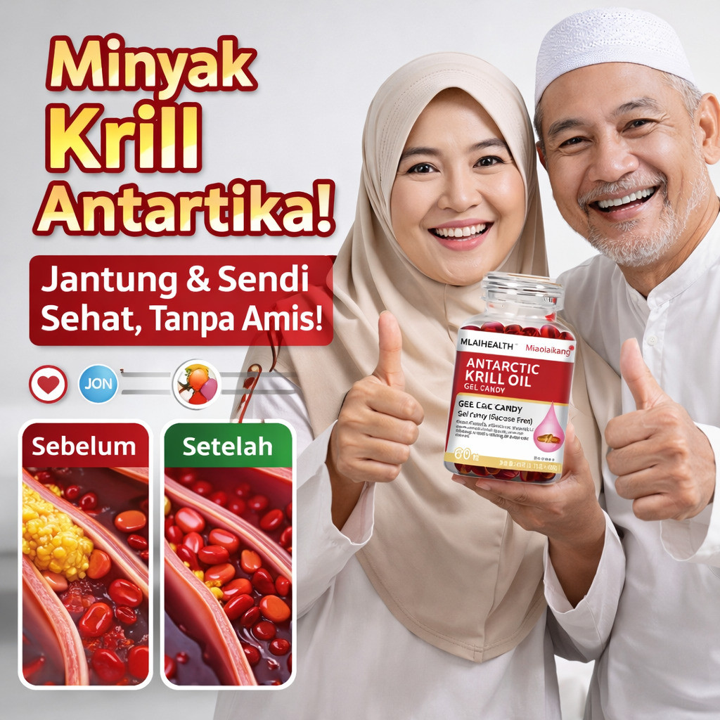 [COD]Minyak Krill Antartika /Kapsul Astaxanthin /Minyak Ikan Krill Diimpor Dari Norwegia/1000mg 60 K