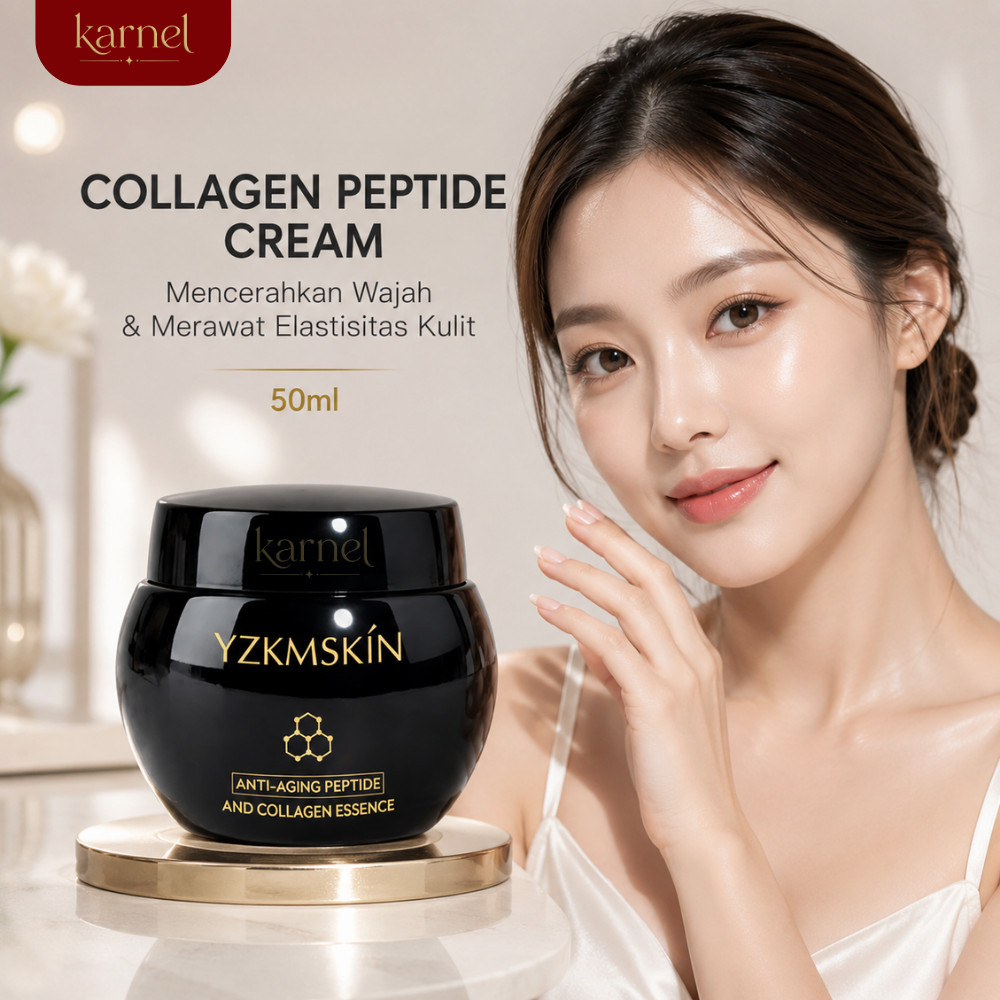 Pelembab Wajah YZKMSKIN Collagen Peptide Cream 60g Hydrating Anti Kusam Kulit Lembut