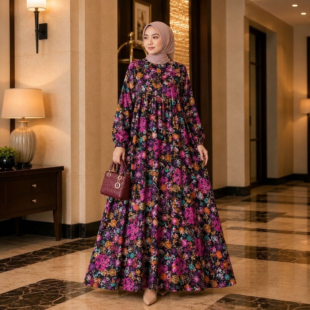PROMO MAUDY DRESS By ZIYA ~ Gamis Cotton Rayon Premium