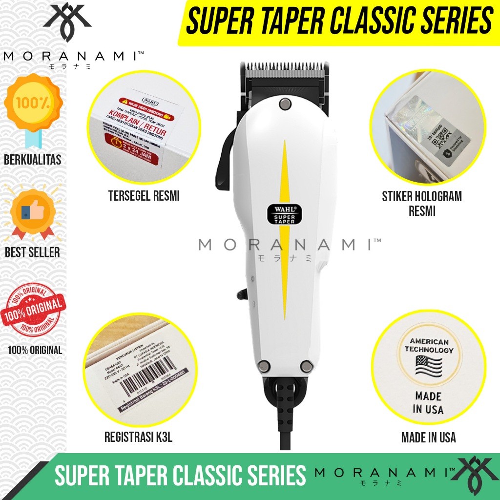 Clipper WAHL Super Taper Original Mesin Cukur Rambut Alat Cukur Rambut Original Clipper