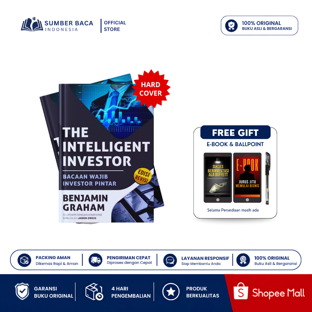 Buku The Intelligent Investor Bahasa Indonesia | Panduan Investor Pemula & Profesional | Sumber Baca