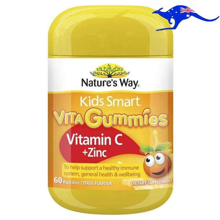 NATURE'S WAY Kids Vitamin C + Zinc D3 Natures Calcium D Eye Gummies - C +Zinc