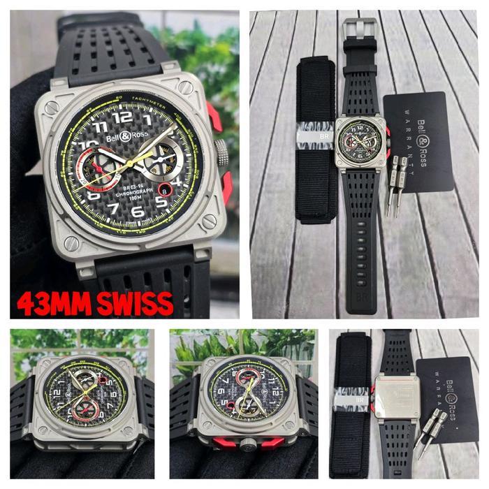 Jam tangan Automatic Swiss Chronograph Bell & Ross BR 03-94 RS18 Titanium / RS19 Stainless steel Rub
