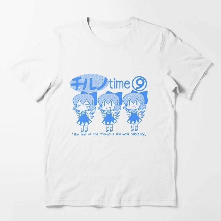Kaos Touhou Chill Cirno Time Essential T-Shirt