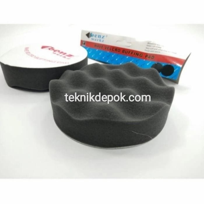 Busa Poles Gelombang 5 Inch Benz Wave Hitam Busa Poles Velcro Mobil