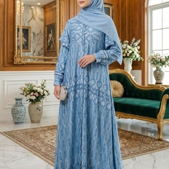 Gamis ceruty set outer