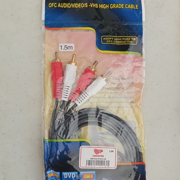 KABEL AOX 2 KE 2 1.5m OFC AUDIO/VIDEO/S -VHS HIGH GRADE CABLE