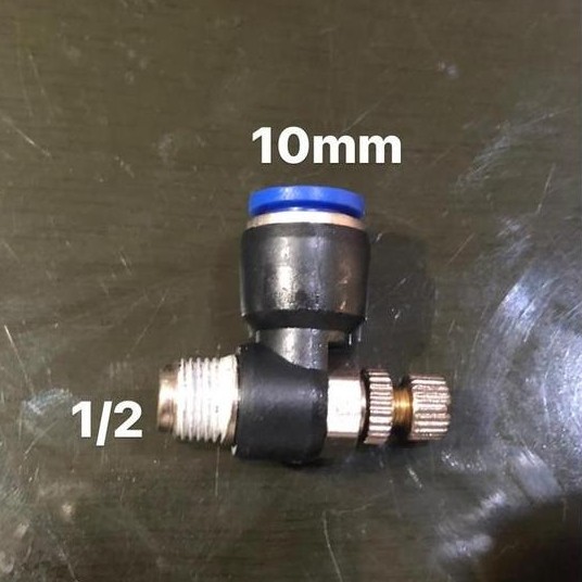 Fitting Pneumatic / Speed Control 10 - 1/2 / Nepel Pneumatic Murah