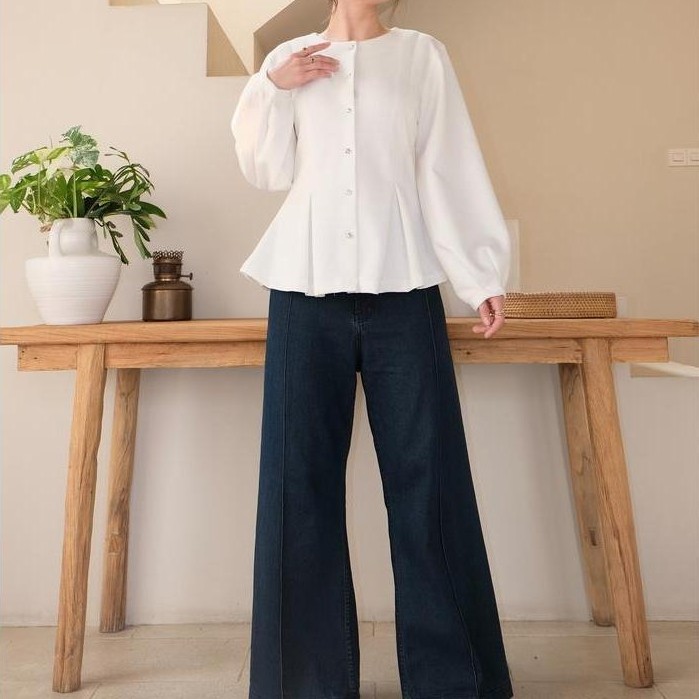 Primeroses - Gracias Label - Kea Blouse - Neo Tailoring - Soft Cotton - Atasan Wanita - Office