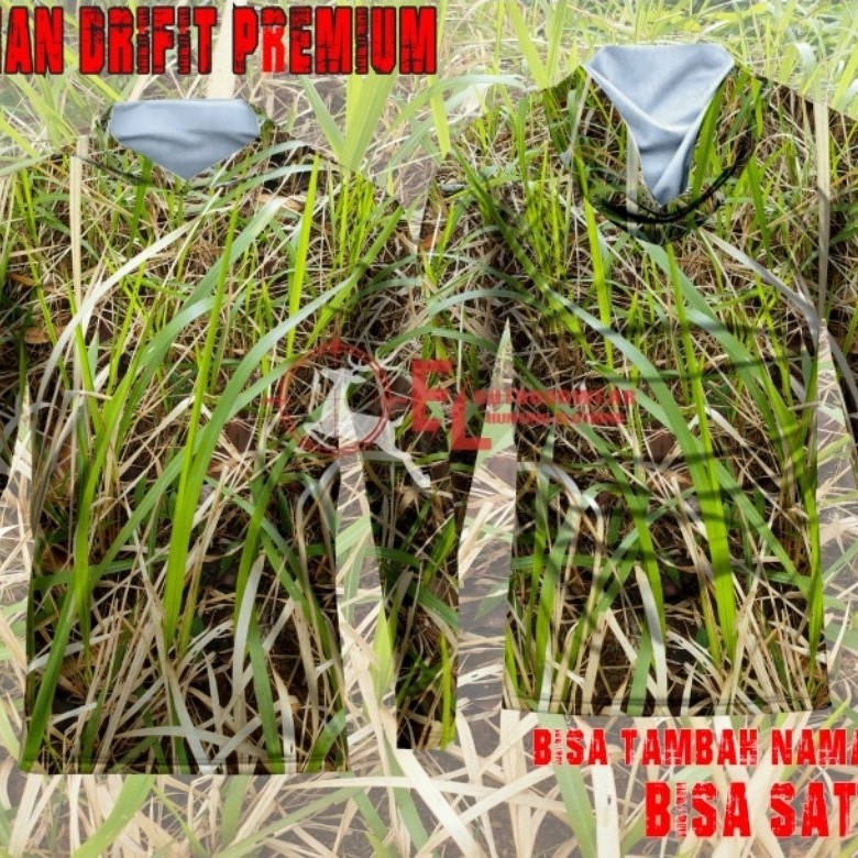 baju berburu baju camo jersey camo motif alang alang bahan premium
