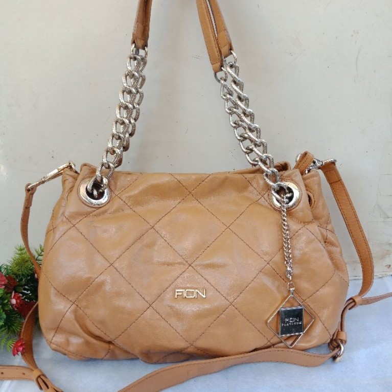 TAS FION RANTAI KULIT ASLI, FION SHOULDER BAG, TAS FION KULIT