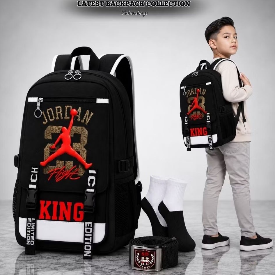 ZB _ Tas Anak Sekolah TK&SD Ransel Sekolah Anak Basket Ball  JORDAN23 Tas Ransel Anak SD Cowok Cewek