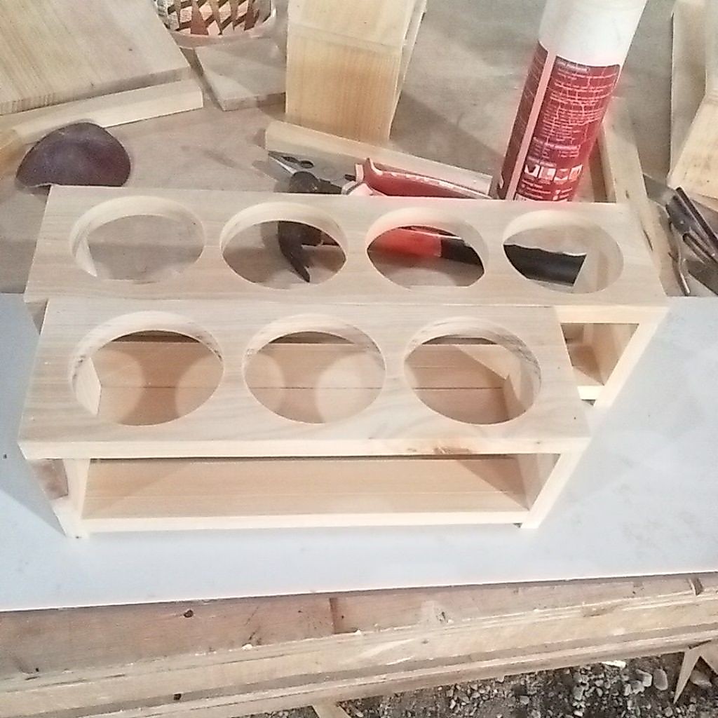 TATAKAN KAYU GELAS / RAK BOTOL AESTHETIC