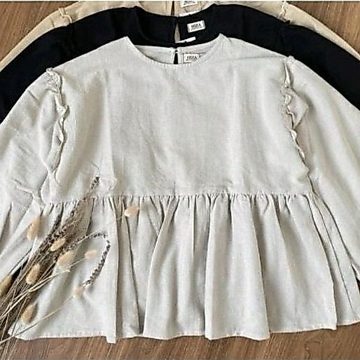 Free Ongkir Mahalini Blouse Ruffley/Baju Atasan Wanita/Kemeja Wanitateebaru