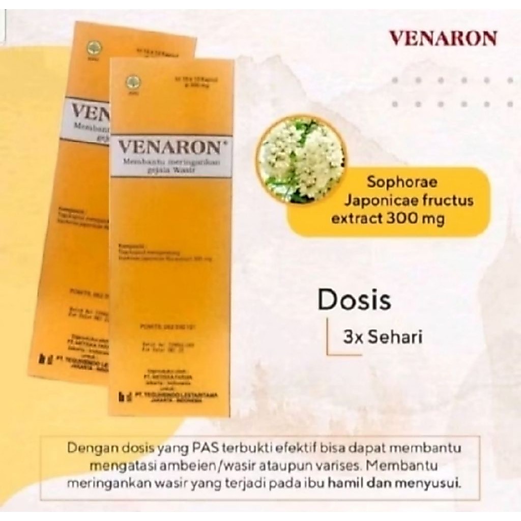 VENARON mengobati wasir dan ambeien / (Strip)