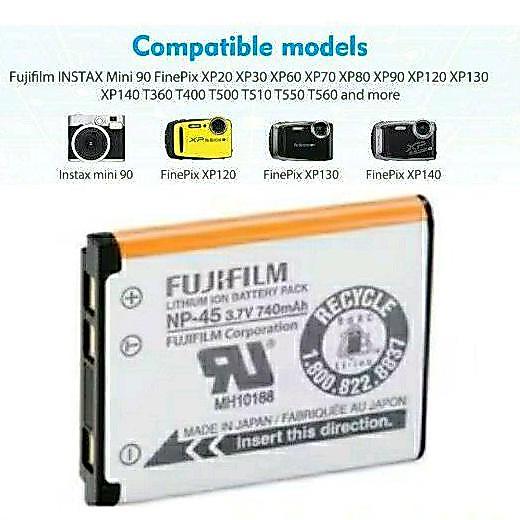 Battery FujiFilm NP45 NP-45 for J250 JV300 JX700 Intax Mini 90 XP90