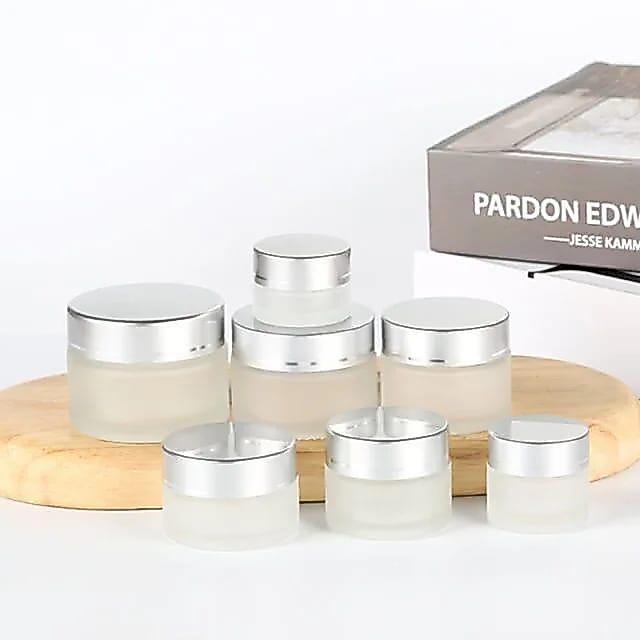 POT CREAM 15GR POT KACA 15 GR POT COSMETIK 15 GR SILVER FROSTED WADAH SKINCARE