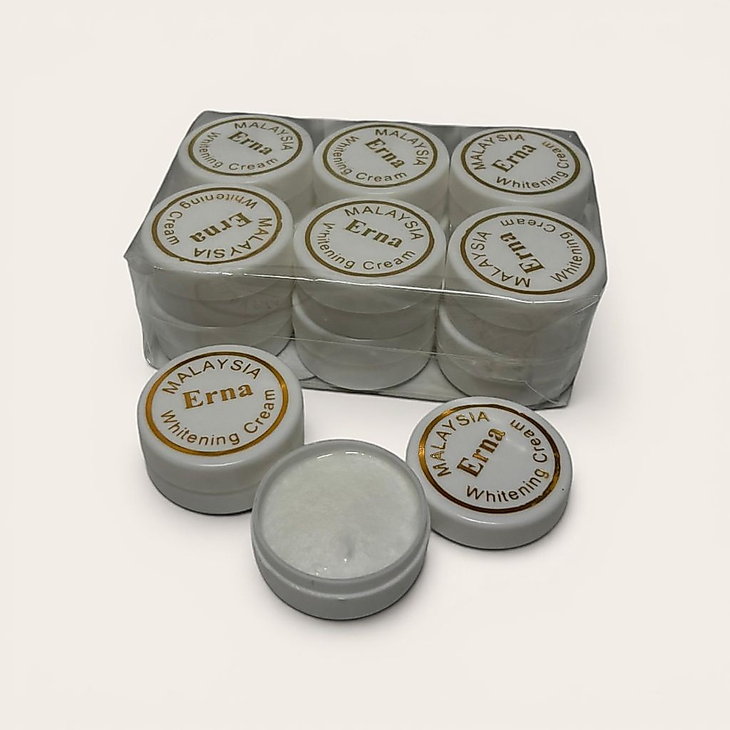 12 Pcs Erna Cream Malaysia Cream Siang & Malam Original Melembabkan