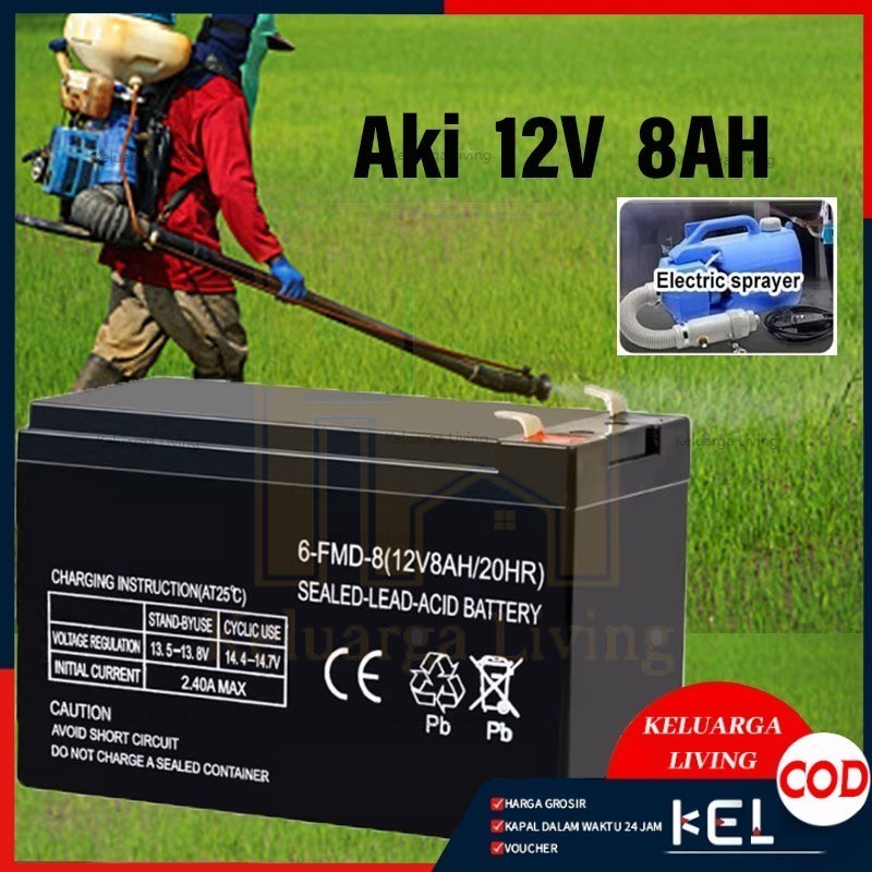 Aki Sprayer Aki Kering 12 Volt 8AH Garansi/Aki 12V 8AH Aki Sepeda Listrik/Aki Sepeda Listrik Selis M
