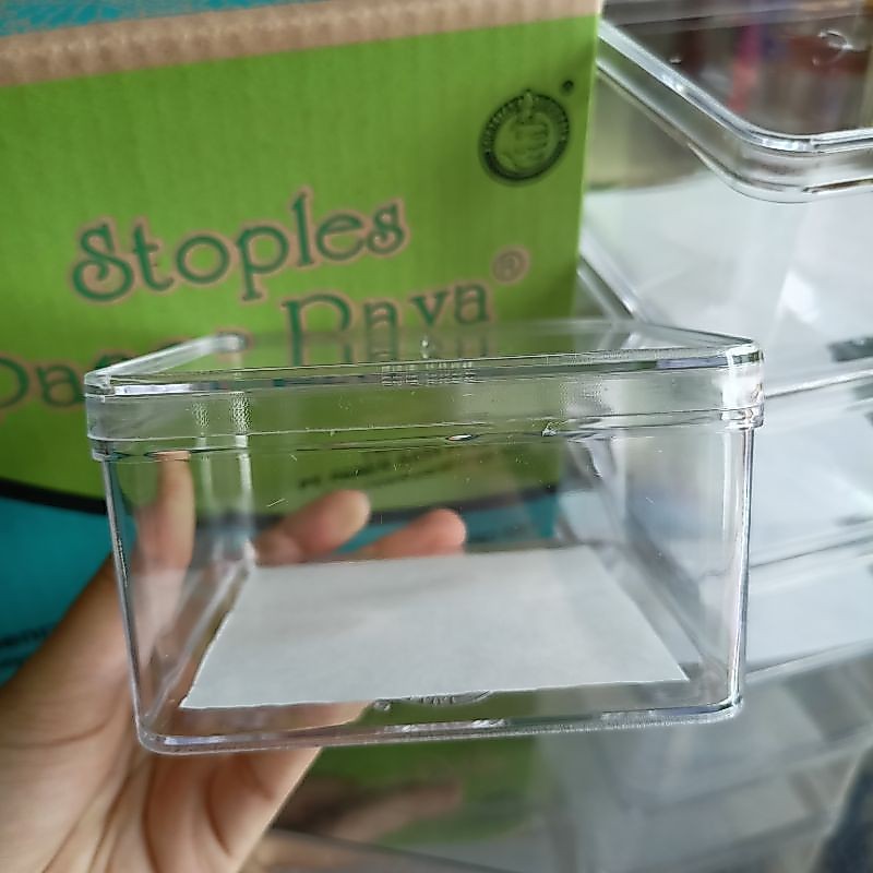 Dessert Box Persegi 250 ml 10,5 x 10,5 x 6 cm / Toples Kotak Stoples Panen Raya Segi 250 gr
