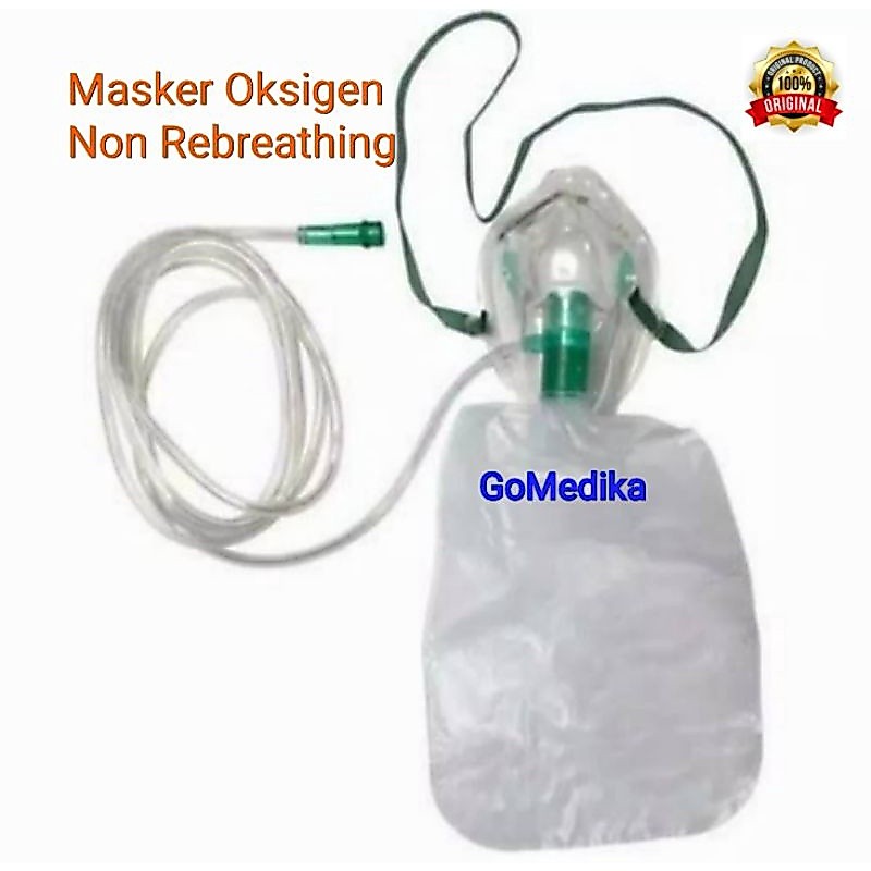 Masker Oksigen Non Rebreathing Dewasa Masker Oksigen NRM Kantong