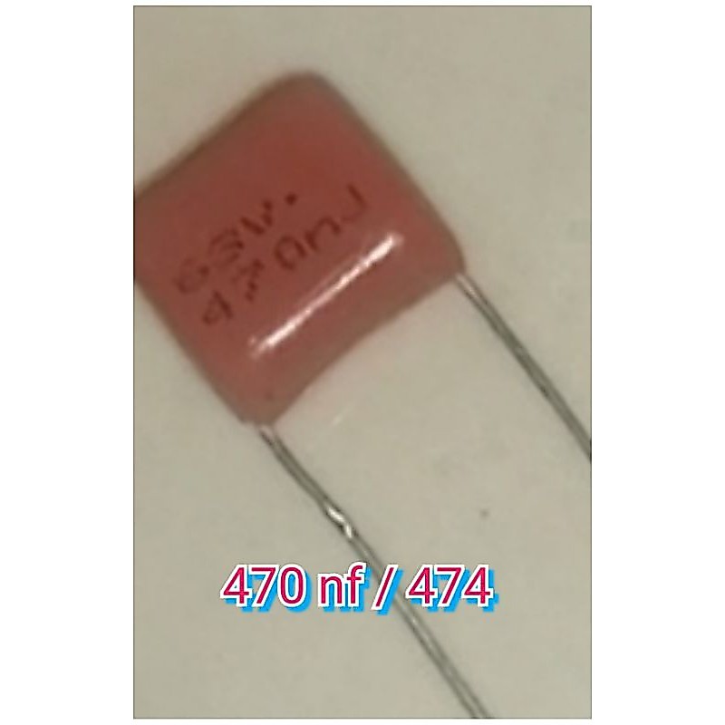 KAPASITOR FILM , 474 / 470NF, 104,100NF,MERAH