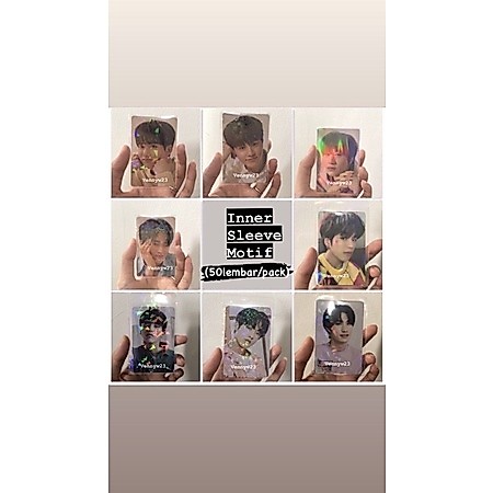 [50sheet/pack] inner sleeve hologram/inner sleeve motif/inner sleeve Photocard/inner sleeve seal/Rai