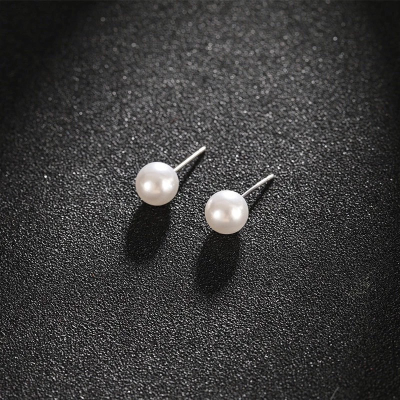 Anting giwang mutiara Titanium Asli Anti Karat Tidak Alergi Permata Mutiara 1 pasang