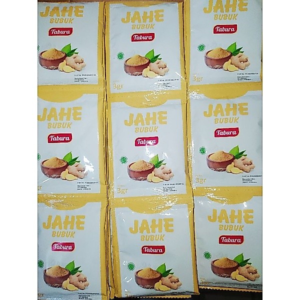 Jahe Bubuk Tabura Murah, 1 renteng isi 12 saset 3gr
