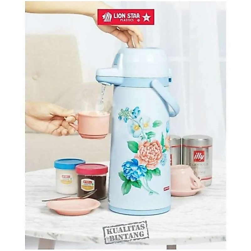 Termos air panas Pencet lion star 2 liter dan 2.5 liter/ Termos pencet lion star/ Termos air panas (